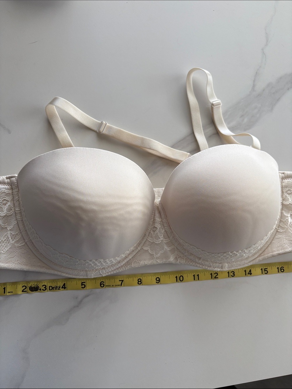 torrid Cream Convertible Strapless Bra with Lace Band